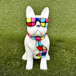 Load image into Gallery viewer, BULLDOG BIANCO CON OCCHIALI MULTICOLOR

