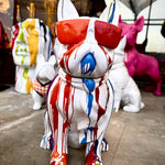 Load image into Gallery viewer, BULLDOG XL BIANCO CON SCHIZZI MULTICOLOR

